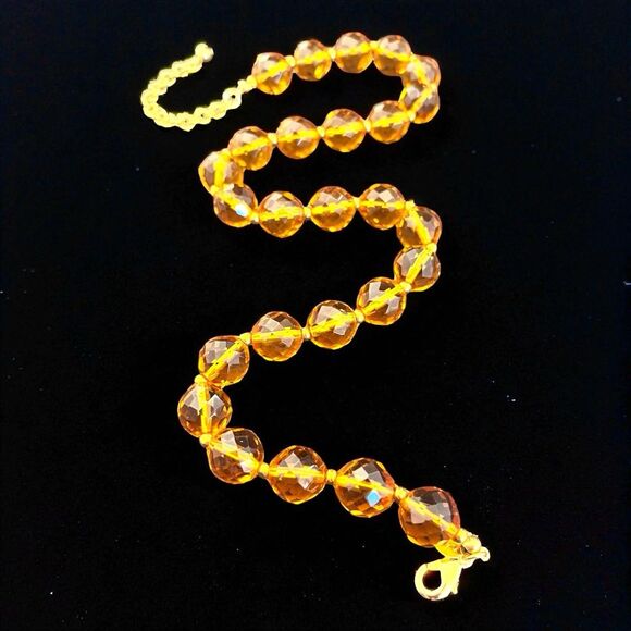 Vintage Joan Rivers Necklace Czech Glass Faceted Beads 11A - Picture 4 of 5